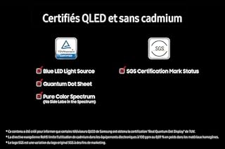 Samsung TV AI 55 Pouces QLED 55Q6F 4K Smart TV, Quantum Dots, Q4 Lite Processor, WiFi, Airplay, HDR, Q-Symphony, OTS Lite, Knox Security, Gaming Hub, Bixby, Application opérateurs intégrées