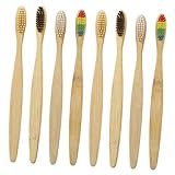 BCOATH 20 Stück Zahnbürsten mit Weichen Biologisch Abbaubaren Borsten...