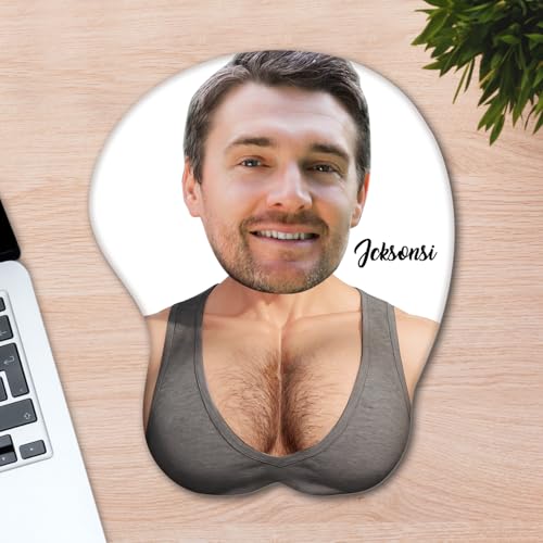 Customize Avatar Photos and Names Ergonomic Mousepad with Wrist Support - Personalized Desk Gaming Pad, Anime Office Accessory, Silicone Non-Slip Laptop Mouse Mat for Comfort. (Mouse pad-6)
