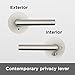 Kwikset Satin Nickel 91550-003 Milan Door Handle Lever with Modern Contemporary Slim Round Design for Home Bedroom or Bathroom Privacy