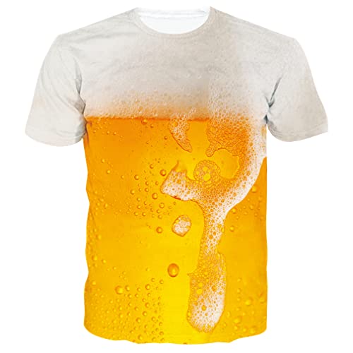 chicolife 3D Impression Noël T-Shirt Chaussette Candy Candle Bell Tops Vêtements à Manches Courtes avec des vêtements Crew pour Homme Femme garçon Fille, S-XXL,L,Christmas Sloth Cover