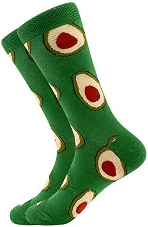 Men's Fun Dress Socks, Colorful Funky Socks for Men, Fancy Novelty Funny Patterned Casual Combed Cotton Office Socks,Mid Calf Cool Crazy Socks Unique & Striking Design