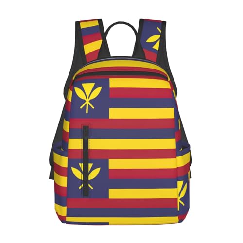 Flag Of The Kingdom Of Hawaii Print Lightweight Backpack,Day Packfor Men Women, Hiking Back Pack For Travel Camping Outdoor