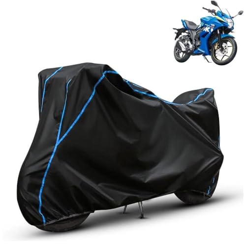 Image of Kerwa Waterproof Bike Cover Compatible with Suzuki Gixxer SF | Dust Proof, UV-Resistant, All-Weather Protection Bike Body Cover, Windproof Elastic Bottom
