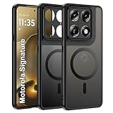 Effcotuo Magnetisch Hülle für Motorola Moto Signature Magnetic Case [Kompatibel mit MagSafe] Flexibles Silikon Mattiertes Acryl Magnet Handyhülle Case Matt SchutzHülle