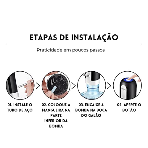 Bomba De Galão Elétrica Bebedouro Água Torneira Recarregável