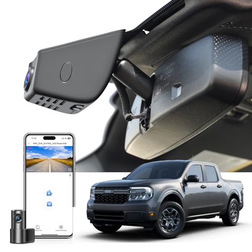 Mangoal Front 4K and Rear 1080P Dash Cam fit for Ford 1st Gen Maverick 2022-2024(Model A), XL XLT Lariat, Integrated OEM Look, UHD 2160P Video, WiFi & Free App, 128GB Card