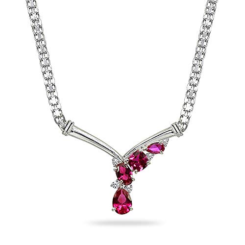 Collier en argent sterling et pierres précieuses authentiques pour fille