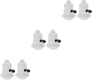 Angoily 6 Pcs Screw Light Socket E27 Wall Lamp Holder Light Fixture Parts E26 Lamp Holder USB Socket E27 Bulb Light Bulb Socket Lamp Socket Replacement E26 Socket Bakelite Edison Vintage