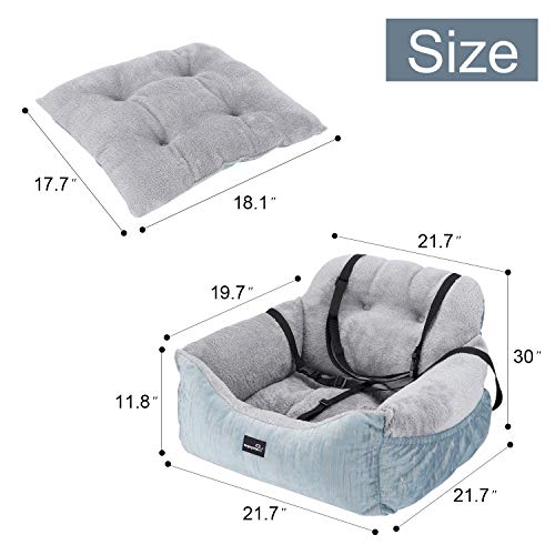 WANTRYAPET Dog Car Seat, Pet Booster Seat, Dog Travel Car Carrier Bed Plush Dog Car Safety Seats with Storage Pocket… - Image 6