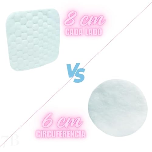 Kit de Algodão Quadrado Dupla Face Farol – 3 Pacotes com 70 Discos Cada, Total de 210 Unidades, 120