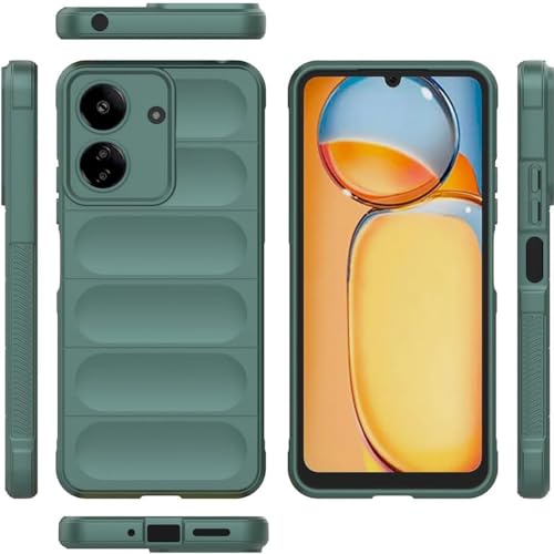 Image of amazon basics Basic Case for Mi Redmi 13C 4G (Silicone Green)