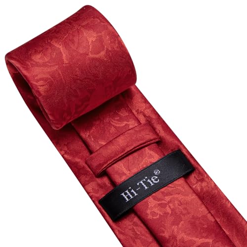 Image of Hi-Tie Men's Tie Sets Silk Paisley Striped Necktie Pocket Square Cuff-links Sets Wedding Business Holiday