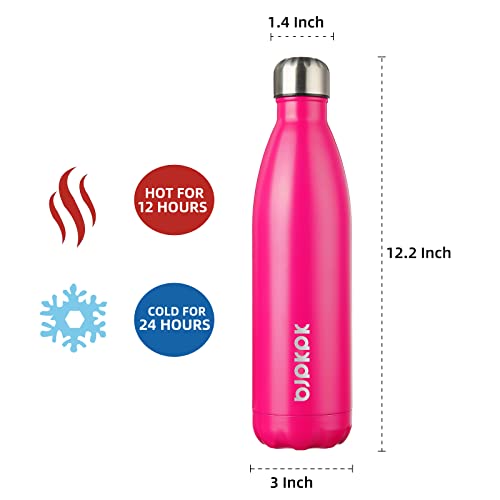 Image of BJPKPK 25 oz Insulated Water Bottle, Stainless Steel Flask, Leak Proof