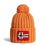 Grob gestricktes Material Napapijri Semiury Hut – Blau Marine, Orangenbutter, Einheitsgröße