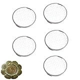 NentMent 5 Pack Charcoal Incense Burner Mesh Screen Replacement Charcoal Discs Burner Screen Grille for Bakhoor Burner Charcoal Briquettes Charcoal Tablets Hanging Censer Resin Incense Burners Bowl