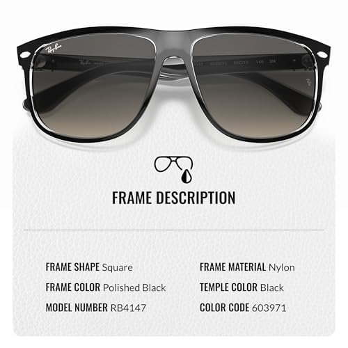 Ray-Ban RB4147 BOYFRIEND Square Shaped Sunglasses for Men & Women with Official RAYBAN Eyewear Kit3