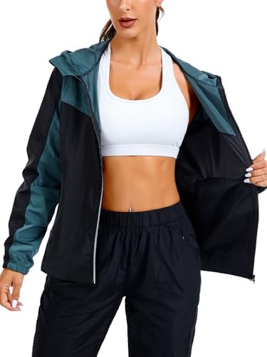 LAZAWG Rain Jacket Women Lightweight Rain Coat with Hood Waterpro...