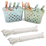 4. Elementos esenciales de la familia: -Pequeño y conveniente, conveniente para almacenar en la canasta de almacenamiento -A prueba de viento, posición de la tarjeta dentada, no es fácil de aflojar después de sujetar la ropa -El tendedero es de 10 m de largo, duradero y antienvejecimiento, fuerte