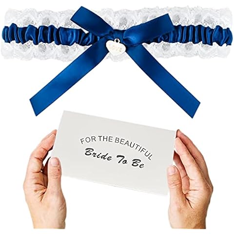 Bride Blue Lace Garter Belt Set,Bridal Wedding Garter Gift - Something Blue Cover