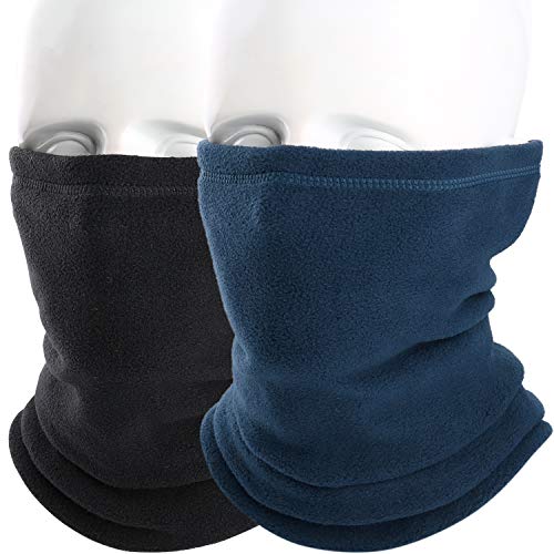 AXBXCX Neck Warmer Gaiter - Windproof Ski Mask - Cold Weather Face Motorcycle Mask Thermal Scarf Winter for Running Snowboarding Fishing Hunting Off-roading Black + Blue