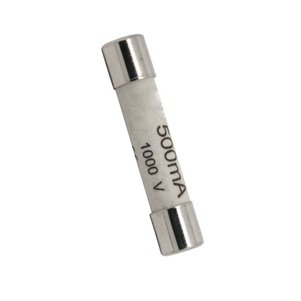 5 Pack Digital Multi Meter Fuse FF500MA (500MA,0.5A) 1000V Fast Acting Ceramic Fuse for DC Digital Multi Meter 6.3 x 32mm