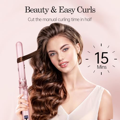 Generic CURLING-001 Rotating Curling Iron - 28Mm/1.1 Inch Automatic Curling Iron,Multi-Setting Temperature Waves Curler,30S Fast Heating thumb #2