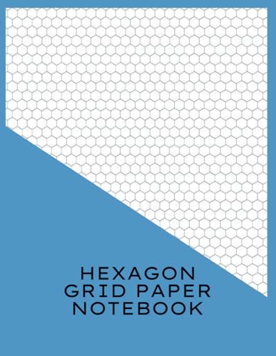 Hexagon Grid Paper Notebook: Hexagonal Graph Paper for Organic Chemistry Blue