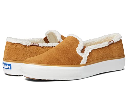 Image of Keds Womens Double Decker Canvas Slip On Sneakers Shoes Casual - Black