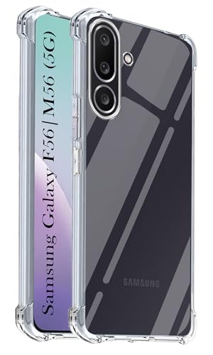 Image of Jkobi Shockproof Crystal-Clear Back Cover for Samsung Galaxy M56 | Samsung Galaxy F56 (Anti Yellow Case | Drop & Camera Protection | Hard Polycarbonate)