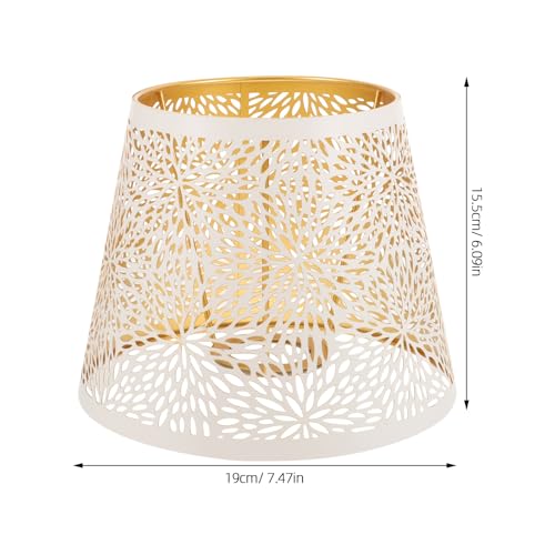Tehaux 25PMS9M0X817RP41S0475M805 Barrel Metal Lampshade, E27 Tree Shadow Lamp Shade Mesh Lamp Shade Lamp Pendant Lamp Shades Light Blocking Shades Hollow-Out Lamp Shade thumb #2
