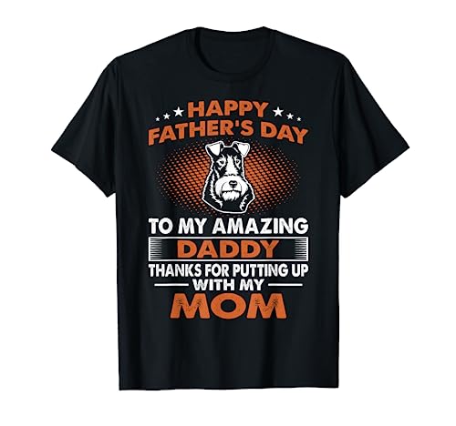 Wire Fox Terrier, regalo para el Día del Padre para perro y papá Camiseta