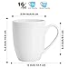 Urbanstrive 16 oz Large Coffee Mug with Handle Tea Cup Novelty Coffee Cup Idea Gift for Men Women Office Work, White (White)