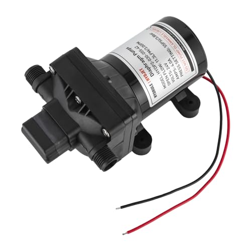 24V RV/Boot Wasserpumpe, 55PSI 11.3LPM selbstansaugende Booster Pumpe, Wasser Membran Druckpumpe für 1/2 -14MNPT Anschluss