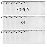 HAKZEON 30 PCS B4 Plastic Zip Wallets, Waterproof Mesh Zipper Bags Wallet Pouch Document Holder for Office, Home, School, Travel - Image 1