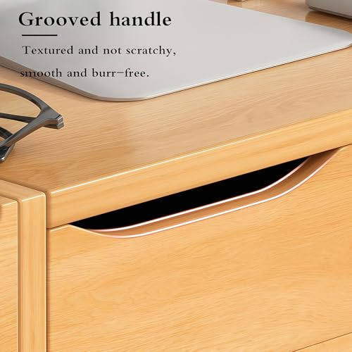 Supporto salvaspazio in legno per monitor con cassetto, 2 ripiani, per computer e TV a schermo piatto, elegante supporto da scrivania per casa e ufficio
