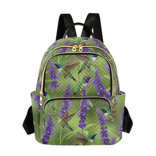 Sac à dos de jour Flower Bird vert violet pour vos balades urbaines et trajets quotidiens