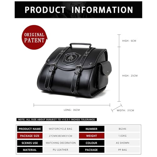 Bolsa trasera rígida impermeable para motocicleta Suzuki Boulevard C90 2005-2022, con gran capacidad de almacenamiento, hecha en cuero PU miniatura 2