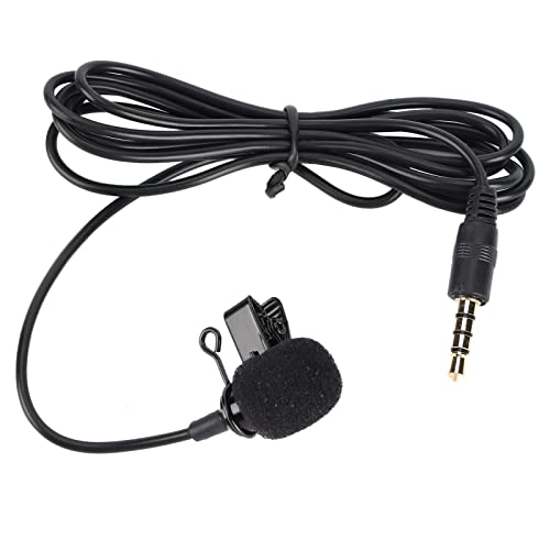 Funien Ansteckmikrofon mit Rauschunterdrückung, Lavalier-Ansteckmikrofon mit Klarer für Telefon, Tablet und Computer, Robustes und Praktisches Omnidirektionales Mikrofon mit (M1...