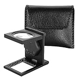 Loupe 30X, Mini loupe de poche pliante portable 30X pour téléphone, réparation d'ordinateur, inspection de bijoutier, vente de garage ou acheteurs d'échange