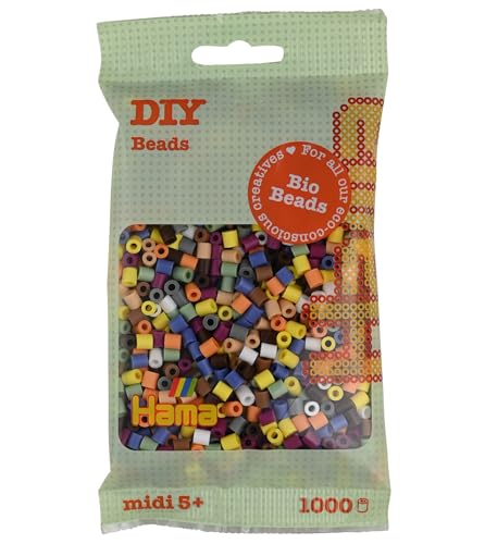 Hama Secchio per perline fai da te, circa 10.000 perline fusibili, decorazione a mosaico per bambini dai 5 anni in su, colori assortiti