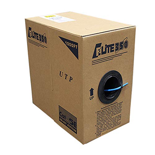 CAT5E Stranded (cm), Ethernet Cable 1000ft, 24AWG, Unshielded Twisted Pair (UTP), 100% Pure Bare Copper, 350MHz, UL Certified, Easy to Pull, Bulk Networking Cable in Bulk – Blue