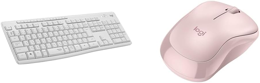 Logitech M220RO Wireless Keyboard, K295OW, Silent, Water Resistant, Unifying K295 Windows, Chrome, Off-White