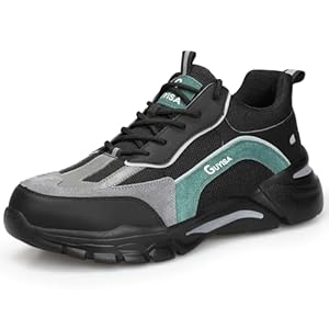 LAoutun Safety Trainers Men Steel Toe Cap Trainers CE Certified Protective Shoes Breathable Work Trainer Lightweight Work Shoes for Men Comfy Work Industrial Puncture Proof Construction Work Boots