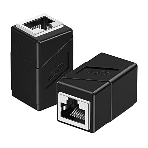 RJ45 Coupler, 2 Pack Ethernet Adapters Female to Female, Ethernet Cable Extender Adapter, 8-Pin Modular Straight Through, Network Connectors for Cat8/Cat7/Cat6/Cat6a/Cat5e/Cat5 Ethernet Cable(Black)