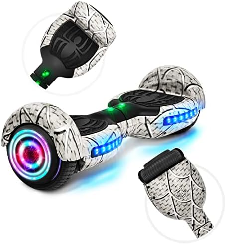 Rawrr Hoverboard with LED Wheel Lights and Bluetooth Speaker for Kids and Adults, Electric Self Balancing Scooters Hoverboards for Girls and Boys, Hover Board with Unique Pattern