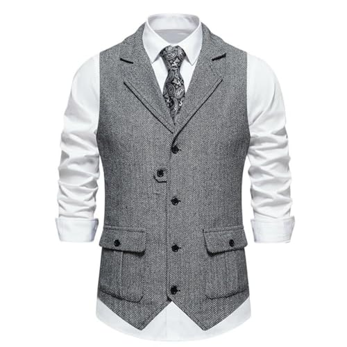 Gilet de costume noir homme slim fit en taille XL à boutonnage simple