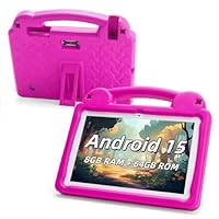 Android 13 Tablet for Kids, 8(4+4) GB RAM 64GB ROM, Octa-Core, WiFi 6, 5000mAh Battery - 10 Inch Kids Tablet with 1280x800 HD Display, Parental Control Mode, EVA Protective Case, Pink