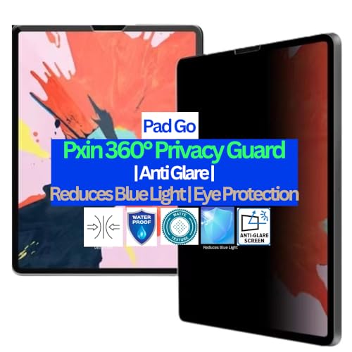 Image of Pxin Tablet Privacy Guard compatible with Pad Go | Privacy screen protector | Anti Glare | Anti Spy Screen | Reduces blue light | 360 degree | Eye Protection