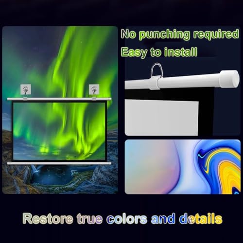 Pantalla Manual de Proyector 72 Pulgadas 16:9 HD miniatura 2